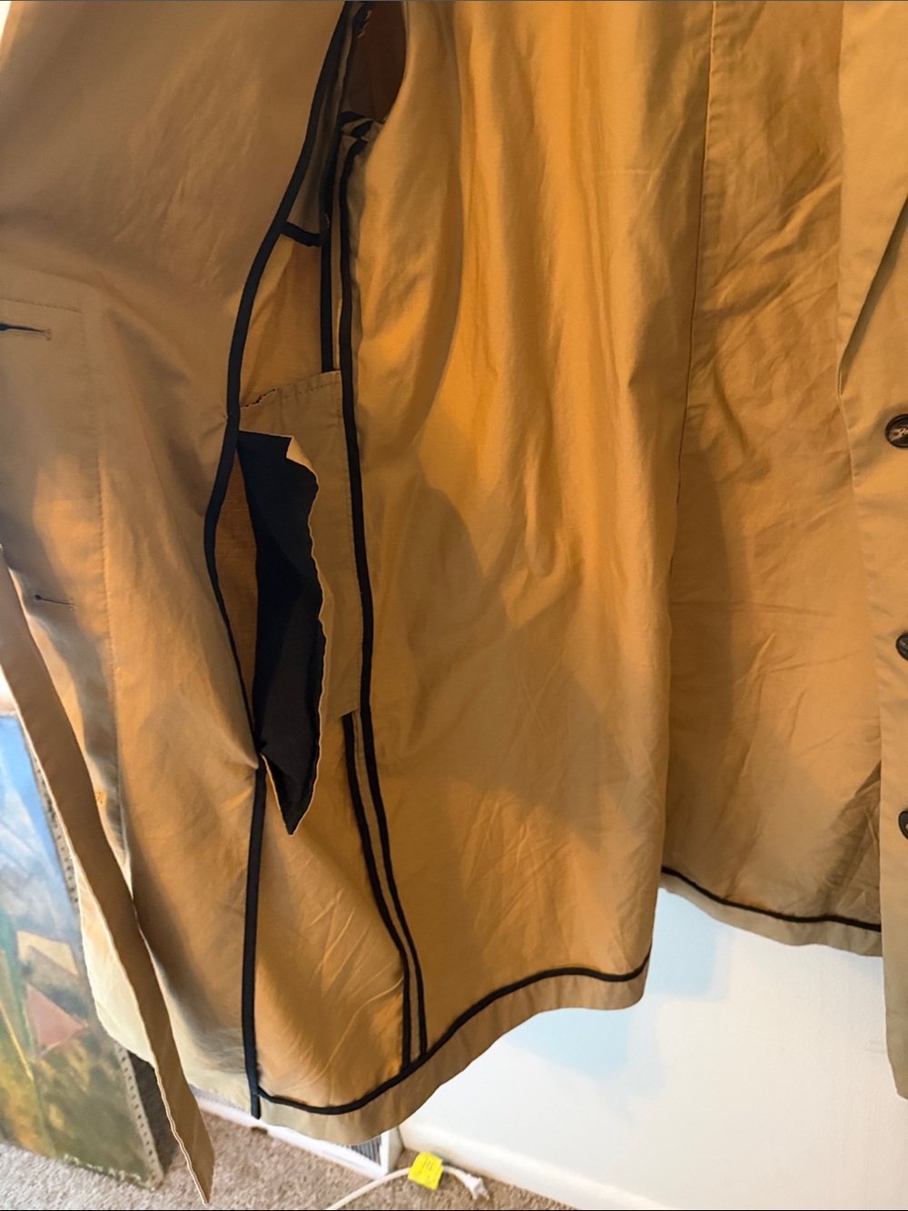 Tela Beige Trench Coat XS - Picture 4 of 5